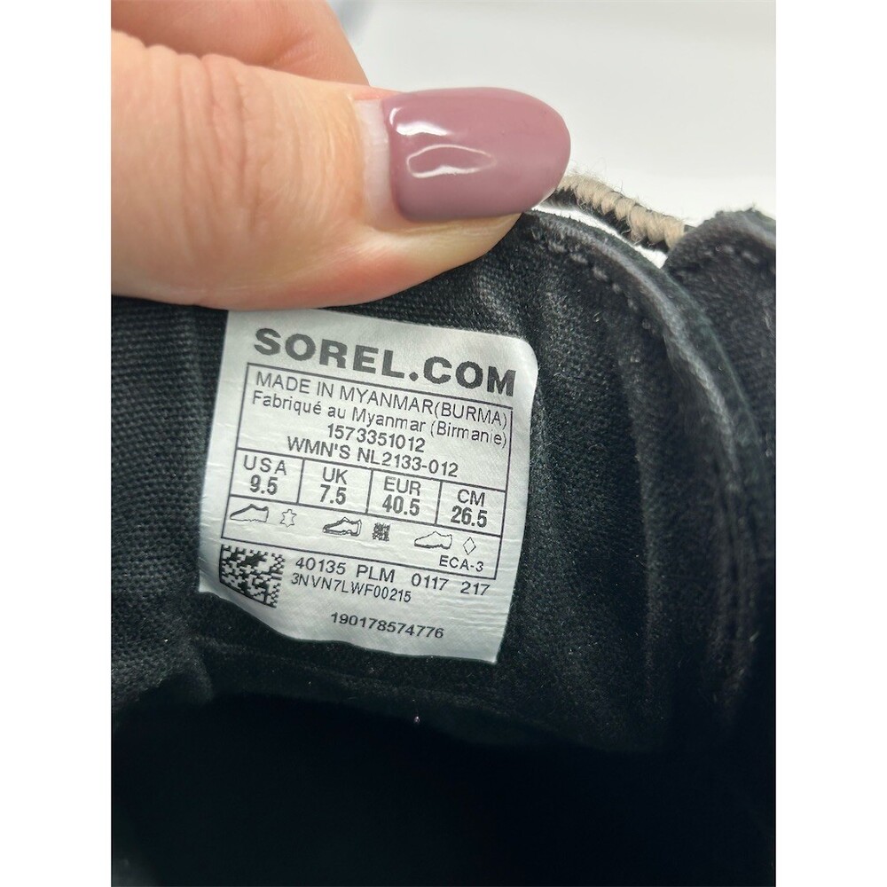 SOREL Duck Boots Black Waterproof Lace-Up Ankle Winter Rain Shoes Size 9.5 - Picture 11 of 12